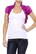 Smocked Lace Women's Hemmed Bolero Wrap Ruffled Stretch Shrug