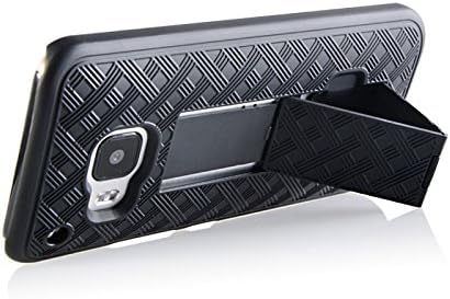 HTC One M9 Case - Debin Heavy Duty HTC One M9 Belt Clip Holster Case Hybrid Armor Cover Protector with Kickstand For HTC One M9 (Hima) - Belt Case Holster - Black