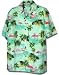 Flamingos Hawaiian Shirt, Sage