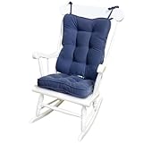 IMAGE OF Greendale Home Fashions Standard Rocking Chair Cushion Hyatt fabric, Denim