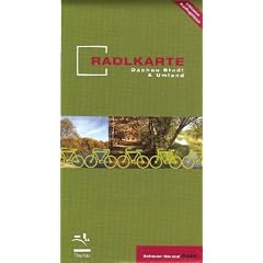 Radlkarte Dachau und Umgebung - Altom�nster-Petershausen-Neufahrn b. Freising-M�nchen-F�rstenfeldbruck: Innenplan von Dachau Kartografie 1:25000, Gesamtkartografie 1:50000