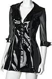 Allure Leather Vinyl Coat Dress, Extra-Large, Black Allure Leather Vinyl Coat Dress, Extra-Large, Black