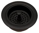 Flat Black Kitchen Sink Basket Strainer Drain Stopper