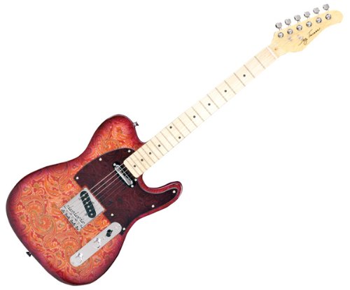 New pro jay turser paisley print tele electric guitar.