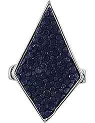 Navy Blue Finger Ring - Genuine Stingray Skin Leather