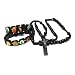 Wood Rosary and Two Religious Saints Wooden Tile Stretch Bracelet