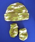 Camouflage Fleece Baby Mitten and Hat Set, Newborn 0-3 Months to 12 Pounds