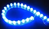 Cutequeen 24cm LED Car Flexible Waterproof Light Strip Blue (pack of 4)