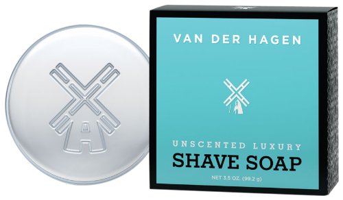 Van Der Hagen Men's Luxury, Unscented Soap, 3.5 Ounce (Pack of 3)