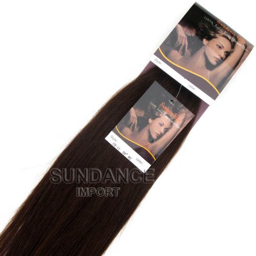 CLIP IN ON INDIAN REMY HUMAN HAIR EXTENSION SET 20" COLOR 2 DARK BROWN