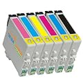 1 Set Of 6 Compatible Ink Cartridges For Epson Stylus Photo R200, R220, R300, R320, R340, RX500, RX600, RX620, RX640