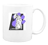 Mug with spots, dog, dalmatian, paw, print