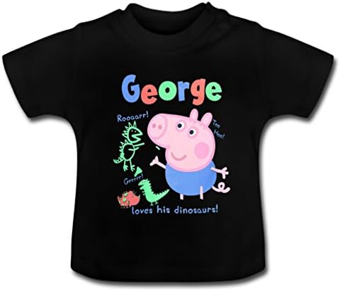 Cono Baby Kids' George The Pig Peppa Pig T-shirt Toddler 2T Black