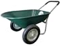 Marathon Industries 70015 5-Cubic-Foot Poly Residential Yard Rover Wheelbarrow with Dual Pneumatic Air Filled Tires & Cushion Grip Handle