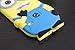 Galaxy S5 Case, Cute 3D Cartoon Lovely Despicable Me Minion Minions Soft Gel Rubber Silicone Protective Skin Case Cover for Samsung Galaxy S5 ( 2 Eyes, Blue )