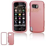 Nokia XpressMusic 5800 Cell Phone Rubber Pink Protective Case Faceplate Cover