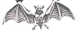 Gothic Moving Wings Bat Pewter Pendant Necklace