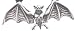 Gothic Moving Wings Bat Pewter Pendant Necklace