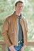 Men's Leather Jacket with Contrast Inserts