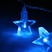 10 Blue Flat Star LED Battery operated Fairy Lights