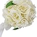 1 X Ivory Cream Rose Ball Wedding Flower Decoration by E-MART