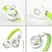 Sound Intone Ms200 Stereo Headsets Strong Low Bass Headphones Earbuds for Smartphones Mp3/4 Laptop Computers Tablet Macbook Folding Gaming Earphones (White/green)
