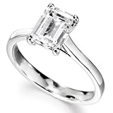 GIA Certified Solitaire Diamond Engagement Ring in White Gold with a 0.5 Carat E Color SI1 Clarity Emerald Cut Diamond GIA Certified Solitaire Diamond Engagement Ring in White Gold with a 0.5 Carat E Color SI1 Clarity Emerald Cut Diamond