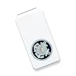 Sterling Silver U.S. Coast Guard Money Clip w/white background