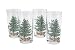 Nikko Christmas Glassware Highball, Set of 4