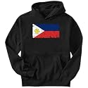 Sweatshirt Black " Philippines Vintage - Retro / Destroyed " Flag