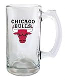 Chicago Bulls Beer Mug: 13oz Glass Sports Tankard