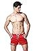 DESMIIT Men's Mesh Pocket Short Red US Large Asia XXL Waist:36