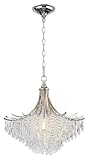 Dazzle Collection Clear Bead and Crystal Pendant Chandelier