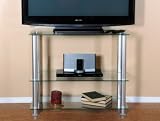 41uDLc83%2B8L. SL160  35 Inch Extra Tall Glass and Aluminum LCD and Plasma TV Stand (Clear) (30H x 35W x 16D) Reviews