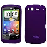 EMPIRE Purple Rubberized Hard Case Cover for HTC Desire S