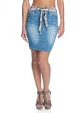 Madonna Jeans Rock mit Tuch Blumenmuster, blau Madonna Jeans Rock mit Tuch Blumenmuster, blau