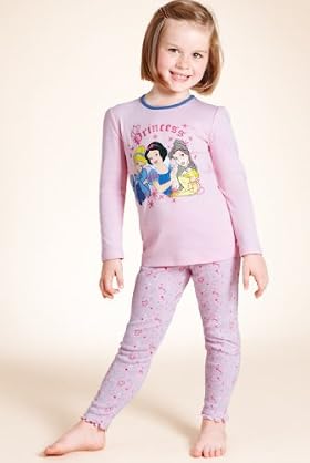 Younger Girls' Pure Cotton Disney Princess Skinny Pyjamas