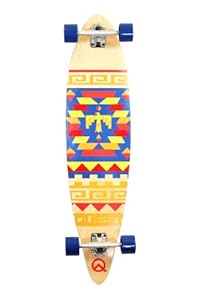 Quest Tribes Pin Kick Tail Longboard Skateboard, 40-Inch