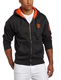 MLB Men's San Francisco Giants Cold Fire Hooded Full Zip Fleece ( Medium) CHARCOAL HEATHER/DARK ORANGE