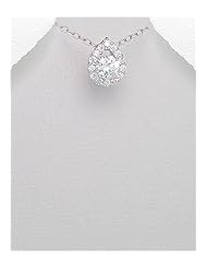 CZ Pendant Necklace In 92.5 Sterling Silver