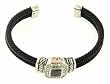 Black Silver Designer Style Cuff Bracelet Fashion Jewelry