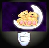 Sleeping Moon Bears Decorative Night Light
