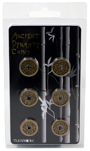 Tsukineko 3/4-Inch Diameter Ancient Dynasty Coins, 6 Per Pack, Prosperity