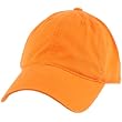 Cotton Twill Baseball Ball Cap Adjustable Hat Bright Orange