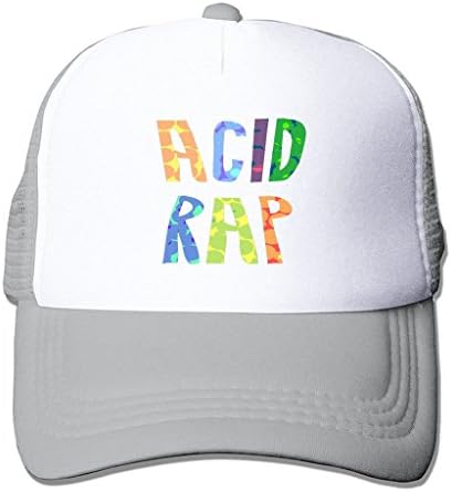 BYPGLT Acid Rap Logo Adjustable Printing Mesh Cap Snapback Unisex Custom Hats Gray
