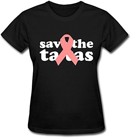 YSAU Women's The Official Save The Ta-tasÂ® Logo T-Shirt Black US Size S,100% Cotton