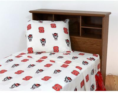 College North Carolina State Wolfpack Scarlet Collegiate Sheet Set