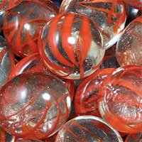 GemStones&reg; Swirls&reg; Decorative Aquarium Stones, Orange & Clear, 90/bag