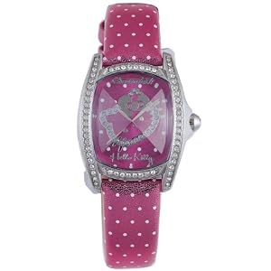 Hello Kitty CT.7094SS-42 Stainless Steel Dark Pink Leather Watch