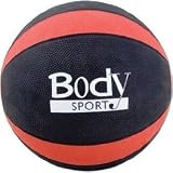 Body Sport Medicine Balls - 10 lb medicine ball - Black/Red in color